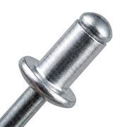 GM Ford Chrysler Window Regulator Rivet Short 1/4 inch | Aluminum Steel Mandrel — Macro Detail