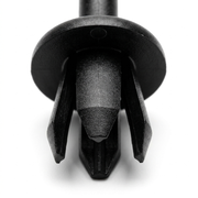 Land Rover Rocker Panel Moulding Clip | Push-Type, Black, 16mm Head — Macro Detail
