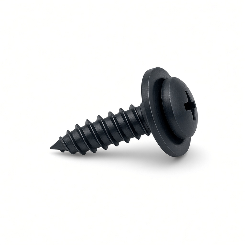 Universal #10 x 3/4 inch Phillips Truss Head Tap Screw SEMS - Three-Quarter View