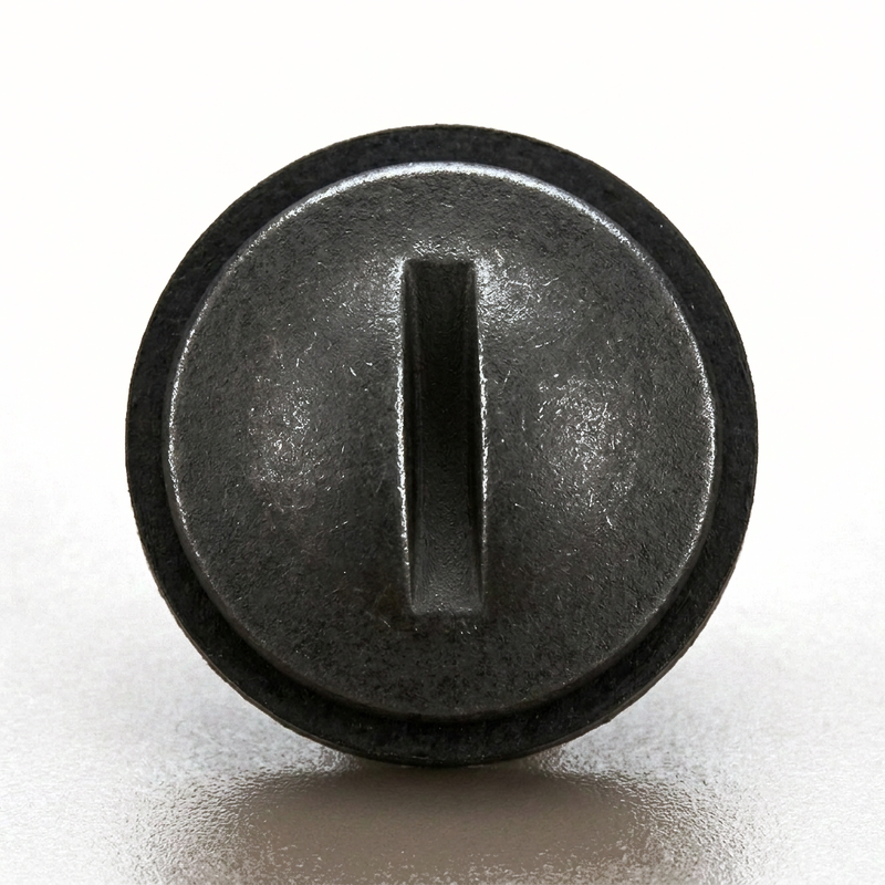 Audi cowl retainer 21886 — top-down view of slotted drive groove