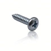 Universal #14 x 1 inch Phillips Pan Head Tap Screw - Three-Quarter View