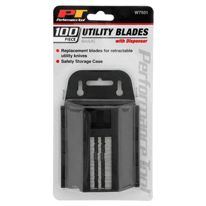 PERFW7501 - Performance Tool Utility Knife Blades - 100 pkg.