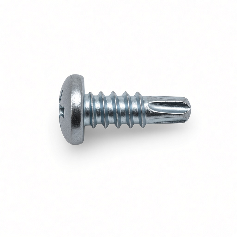 Universal #8 x 1/2 inch Phillips Pan Teks Self-Drilling Screw - Top Down