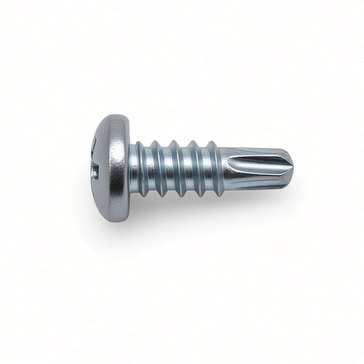 Universal #8 x 1/2 inch Phillips Pan Teks Self-Drilling Screw - Top Down