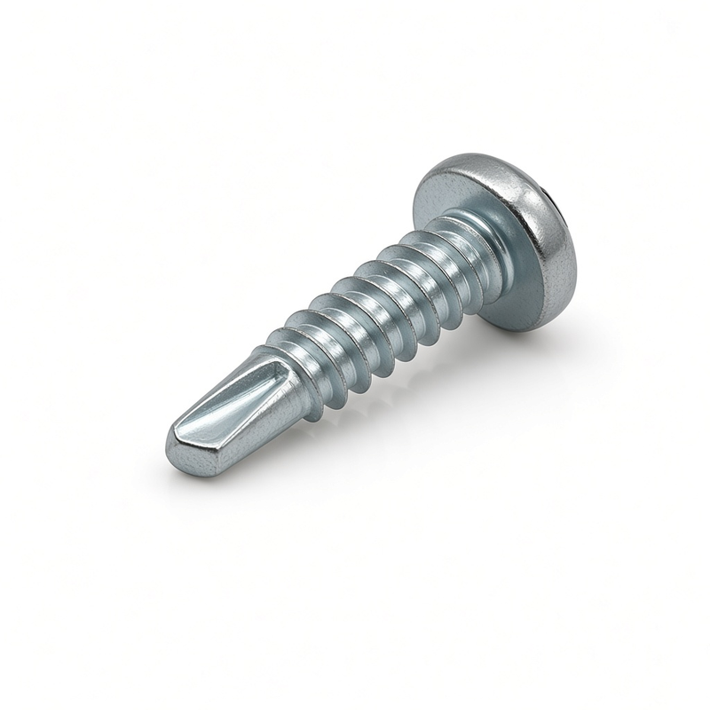 Universal #8 x 3/4 inch Phillips Pan Teks Self-Drilling Screw - Three-Quarter View