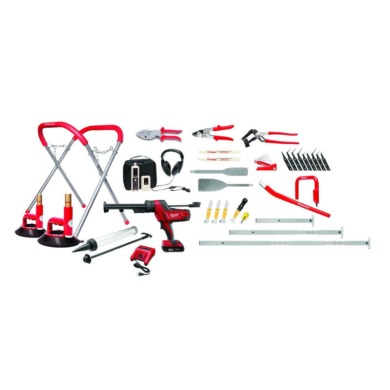 Glass Removal Kit with Milwaukee Caulking Gun