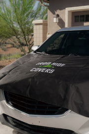 Iron Hide Hood Cover installed on a vehicle