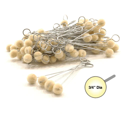 HT5RWD - Marcy Premium Wool Daubers  3/4" round ball 5" length / 100 pcs.