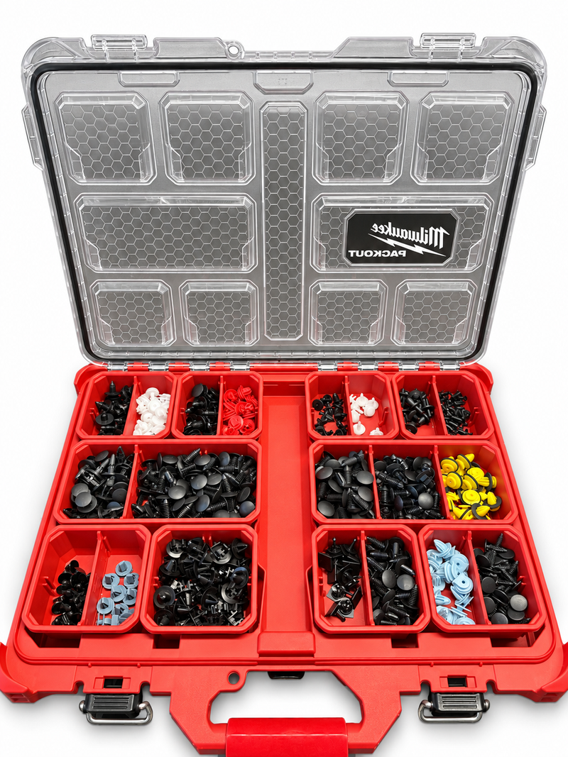 Milwaukee PACKOUT Top 20 clip kit — open detail view