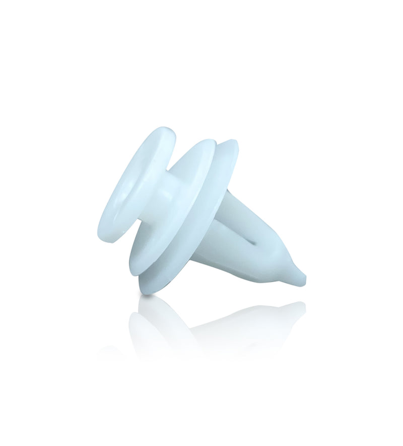 Chrysler Door Trim Panel Triple-Head Retainer | White Nylon — Product Photo