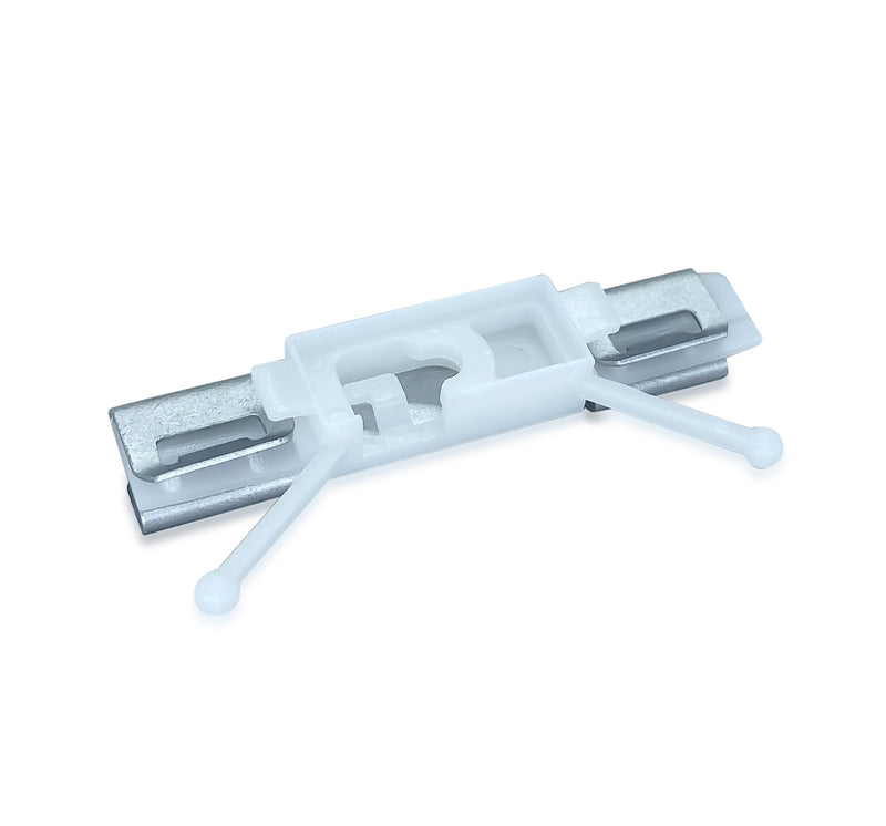 Volvo Glass Weatherstrip Pillar Trim Clip 30753487 | Nylon Metal, 49mm — Product Photo