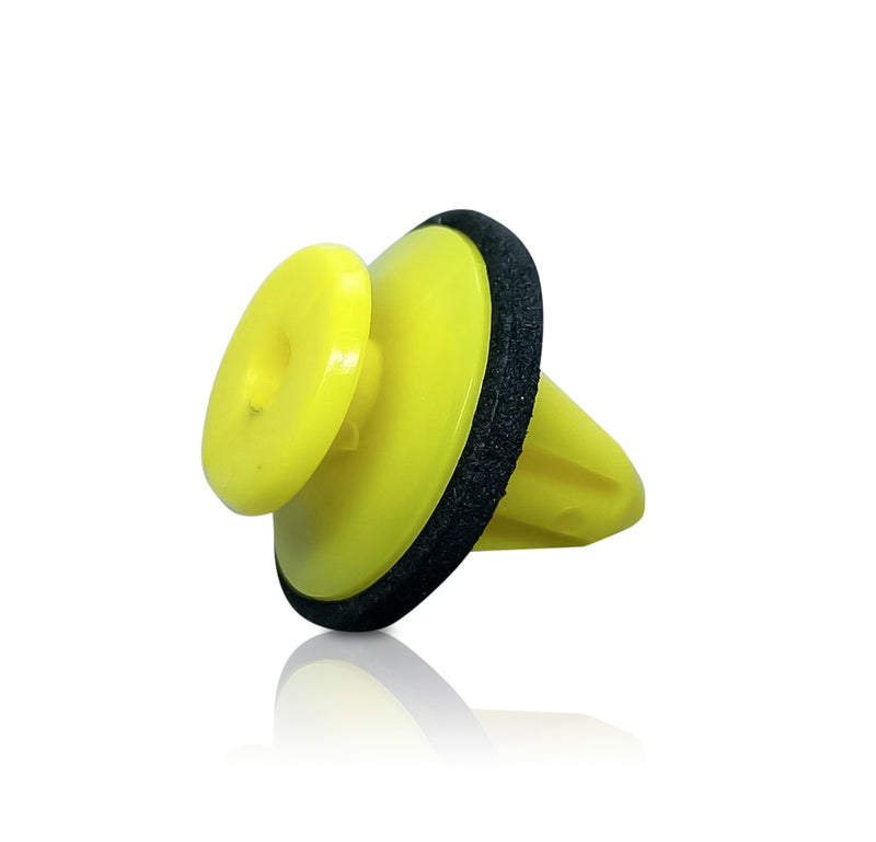 VW Audi Land Rover Door Trim Panel Retainer with Sealer 7M0-867-299-K | Yellow Nylon — Product Photo